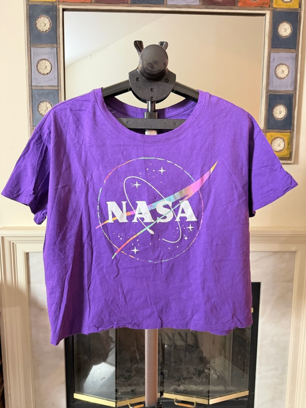 EUC NASA Short Sleeve Cropped Graphic Tshirt
